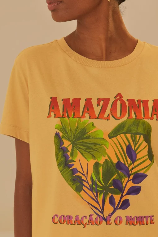  AMAZONIA CORACAO E O NORTE FIT T-SHIRT