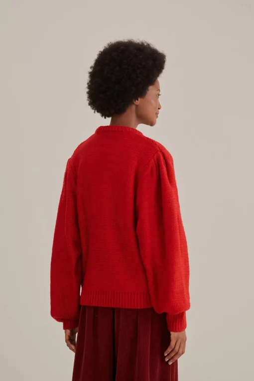  AMOUR EMBROIDERED KNIT SWEATER