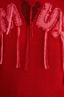  AMOUR EMBROIDERED KNIT SWEATER