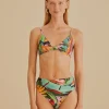  BANANA FOLIAGE HIGH WAISTED BIKINI BOTTOM