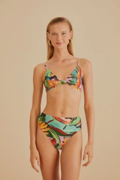 BANANA FOLIAGE KNOT BIKINI TOP