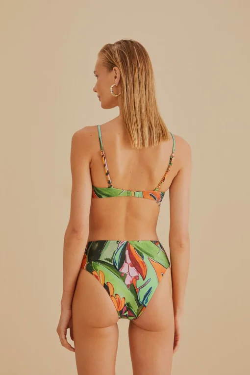  BANANA FOLIAGE KNOT BIKINI TOP