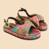  BANANA LEAVES PUFFY FLAT SANDAL