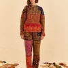  BANDANA DREAM MIXED LEOPARD TEXTURE SWEATSHIRT