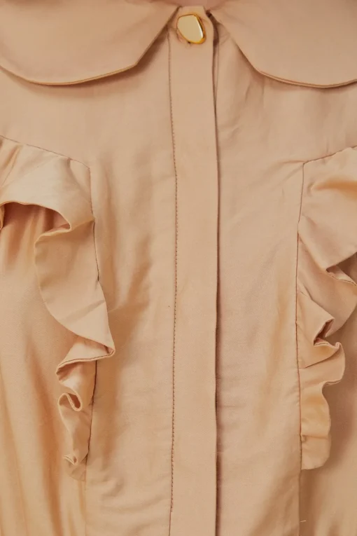  BEIGE SHORT SLEEVE MINI DRESS