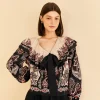  BLACK &AMP; WHITE SWEET MERMAIDS BLOUSE