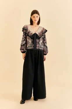  BLACK &AMP; WHITE SWEET MERMAIDS BLOUSE