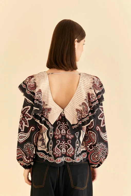  BLACK &AMP; WHITE SWEET MERMAIDS BLOUSE