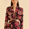  BLACK BANANA DOTS CUT OUT BLAZER