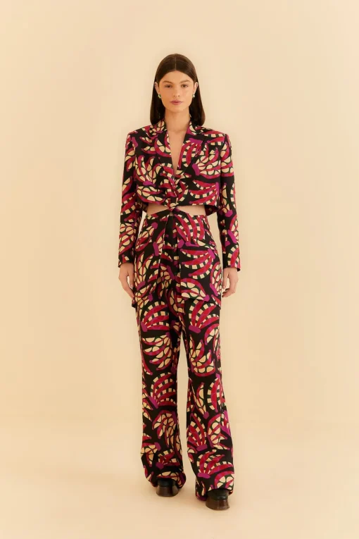  BLACK BANANA DOTS CUT OUT BLAZER