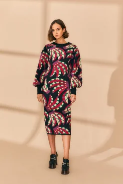  BLACK BANANA DOTS KNIT DRESS