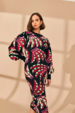  BLACK BANANA DOTS KNIT DRESS