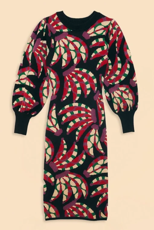  BLACK BANANA DOTS KNIT DRESS