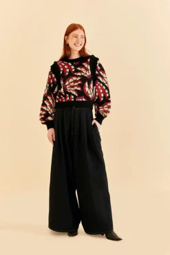  BLACK BANANA DOTS KNIT SWEATER