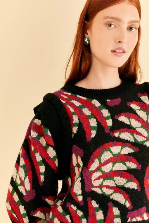  BLACK BANANA DOTS KNIT SWEATER