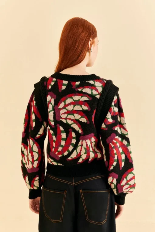  BLACK BANANA DOTS KNIT SWEATER