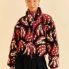  BLACK BANANA DOTS TRICOT REVERSIBLE PUFFER JACKET