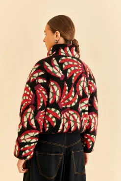  BLACK BANANA DOTS TRICOT REVERSIBLE PUFFER JACKET