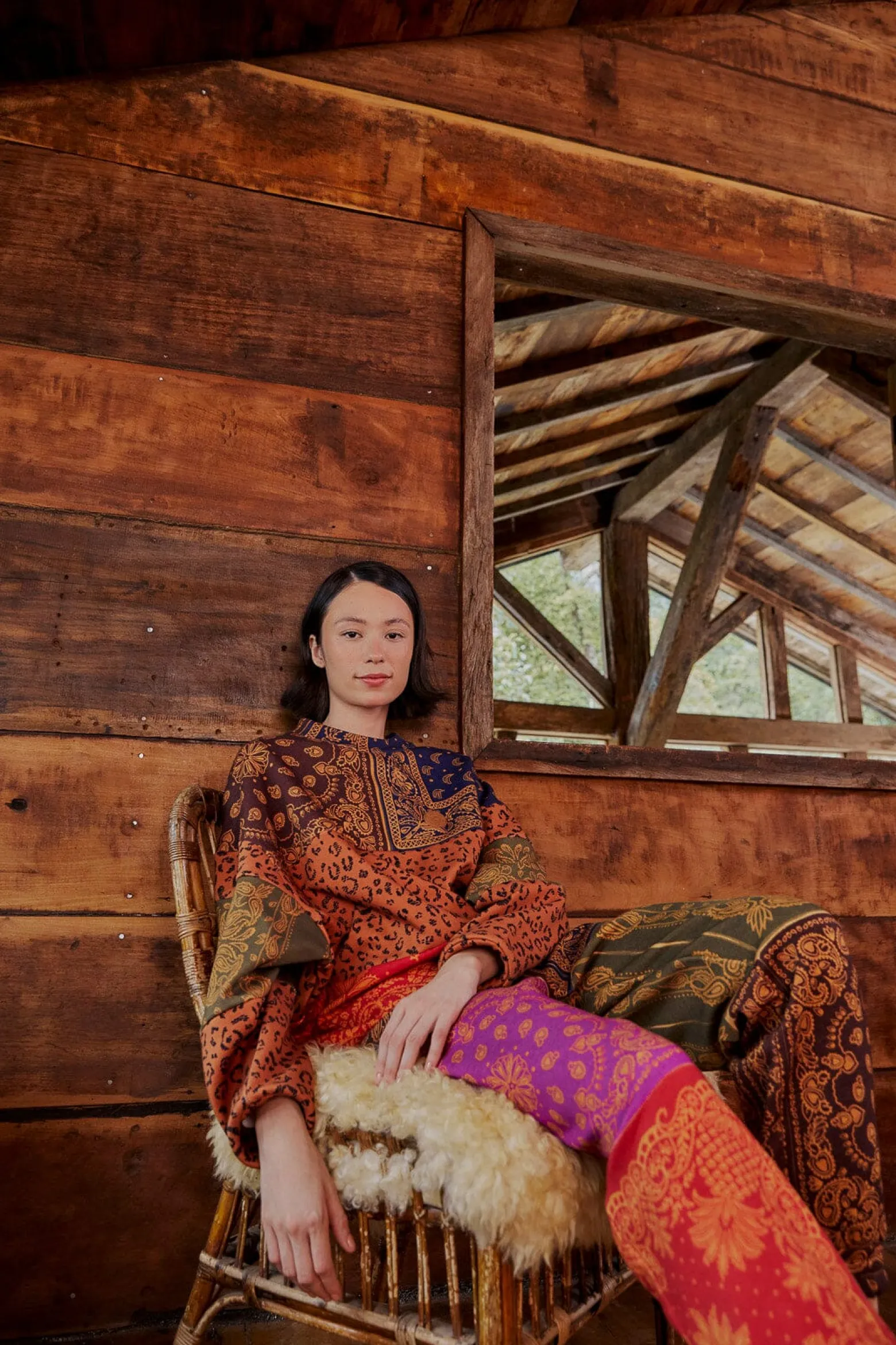 BLACK BANDANA DREAM SCARF SWEATPANTS