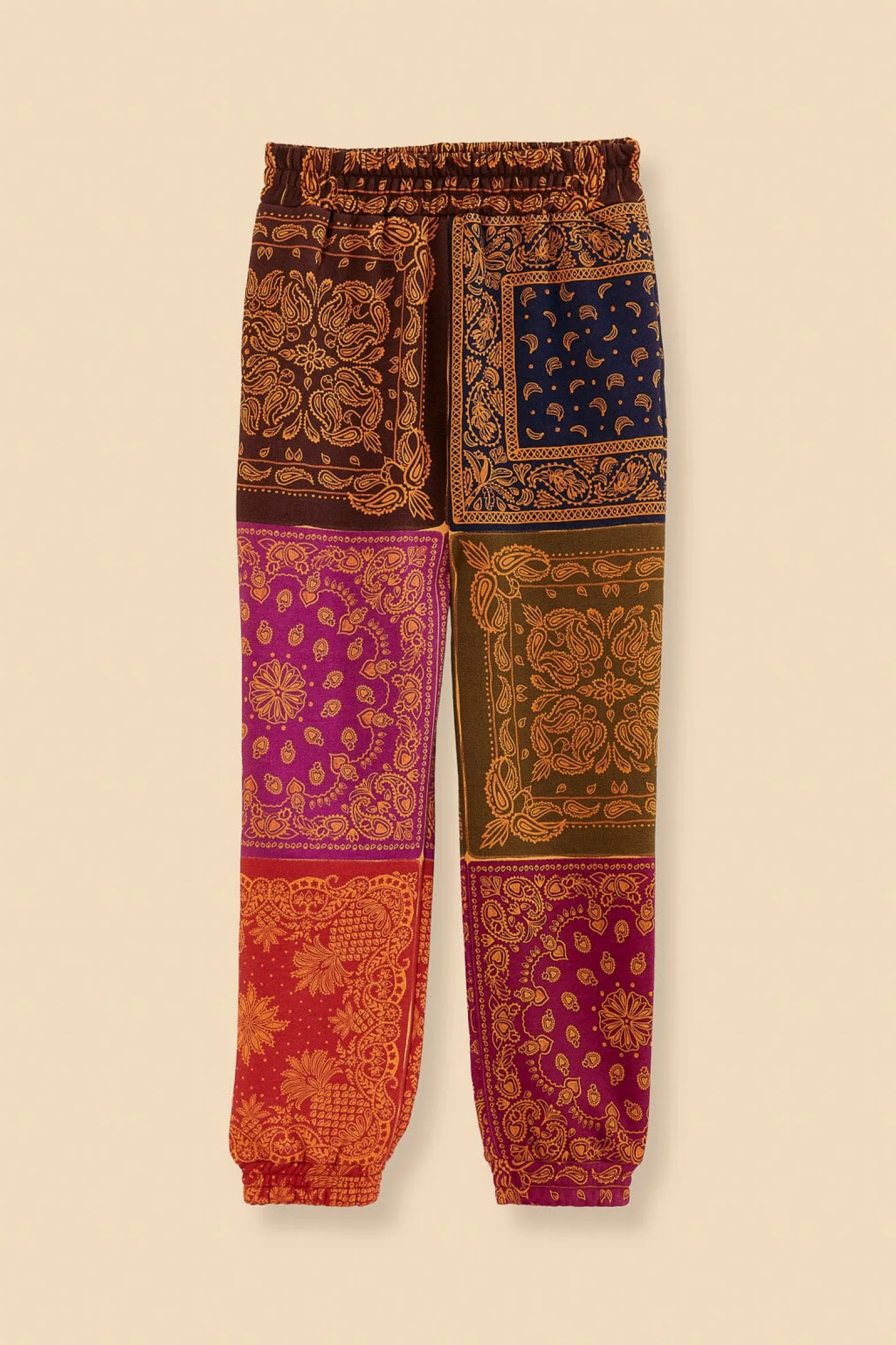 BLACK BANDANA DREAM SCARF SWEATPANTS