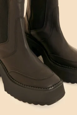  BLACK BLOCK HEEL CHELSEA BOOT