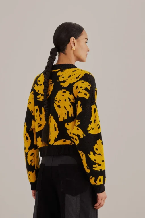  BLACK BOSSA BANANA KNIT CARDIGAN