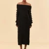  BLACK BRAIDED MIDI SWEATER DRESS