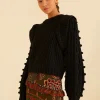  BLACK BRAIDED SWEATER