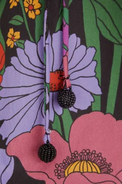  BLACK BUCOLIC GARDEN CUT OUT MAXI DRESS