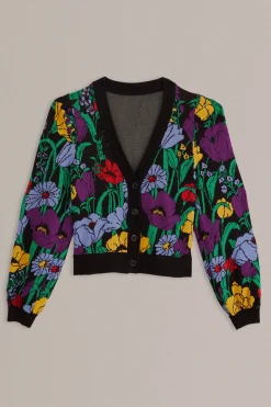  BLACK BUCOLIC GARDEN KNIT CARDIGAN