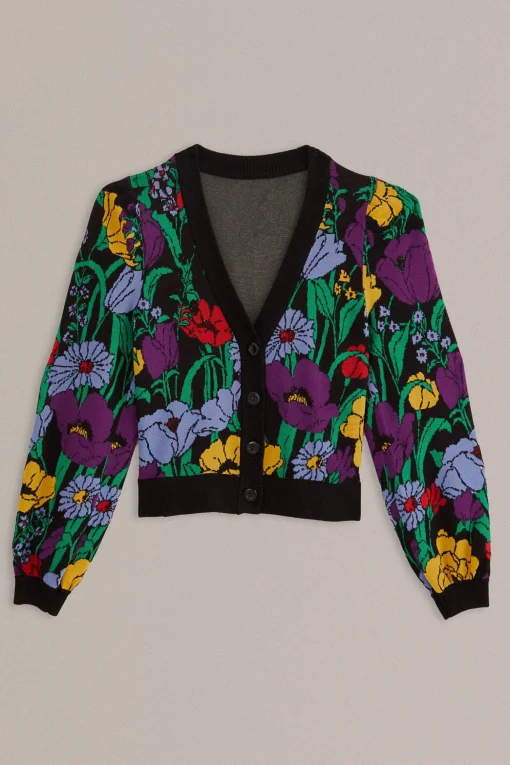  BLACK BUCOLIC GARDEN KNIT CARDIGAN