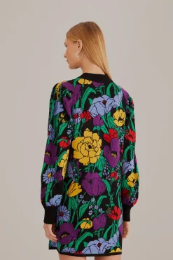  BLACK BUCOLIC GARDEN SWEATER DRESS