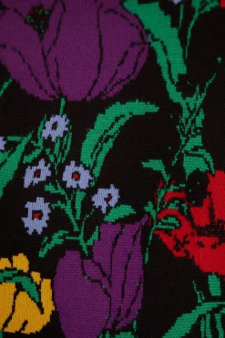 BLACK BUCOLIC GARDEN SWEATER DRESS