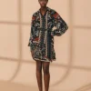  BLACK CLASSIC GARDEN LONG SLEEVE MINI DRESS