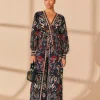  BLACK CLASSIC GARDEN MIRROR TRIM BLOUSE