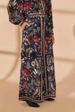  BLACK CLASSIC GARDEN MIRROR TRIM PANTS