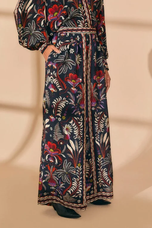  BLACK CLASSIC GARDEN MIRROR TRIM PANTS