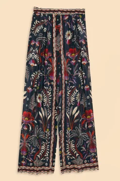  BLACK CLASSIC GARDEN MIRROR TRIM PANTS