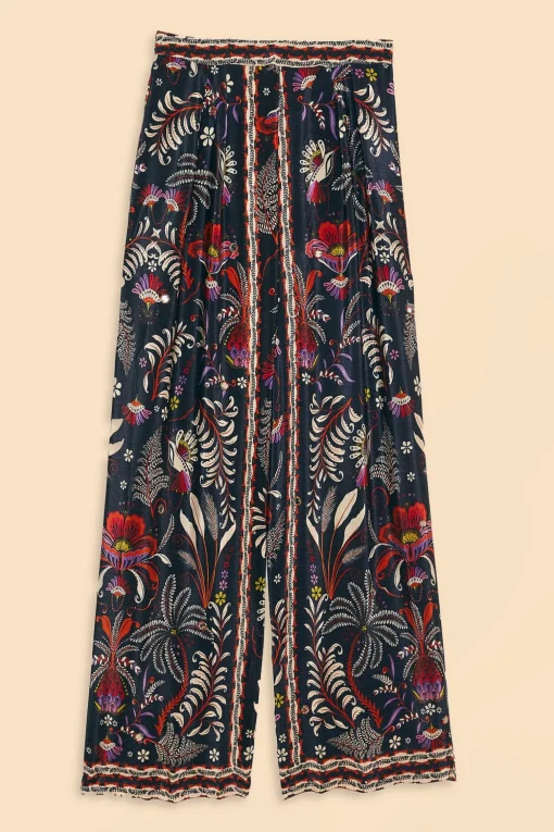  BLACK CLASSIC GARDEN MIRROR TRIM PANTS
