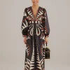  BLACK COCONUT GROVE PUFF SLEEVE MAXI DRESS