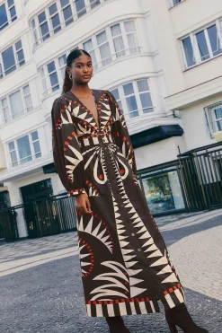  BLACK COCONUT GROVE PUFF SLEEVE MAXI DRESS