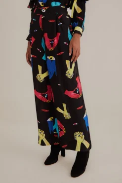  BLACK COLORFUL TOGETHER PANTS