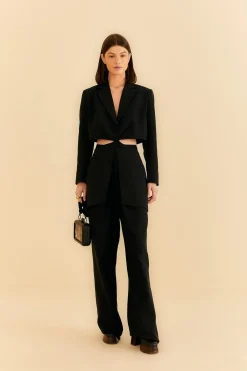  BLACK CUT OUT BLAZER