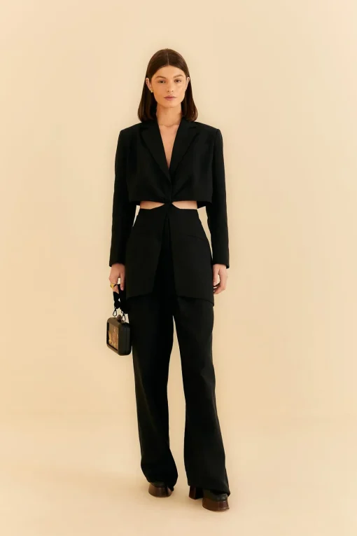  BLACK CUT OUT BLAZER