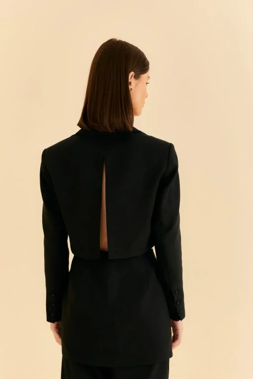  BLACK CUT OUT BLAZER