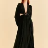  BLACK CUT OUT LONG SLEEVE MAXI DRESS