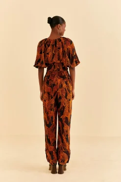 BLACK GIRAFFES PANTS