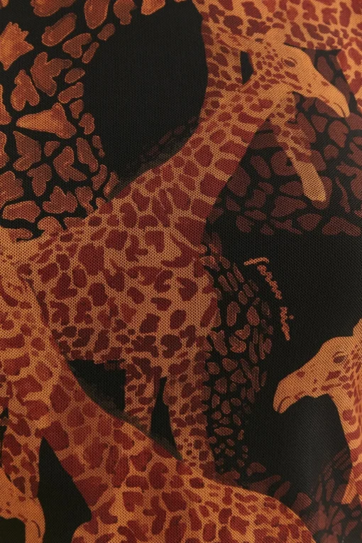  BLACK GIRAFFES TULLE BLOUSE