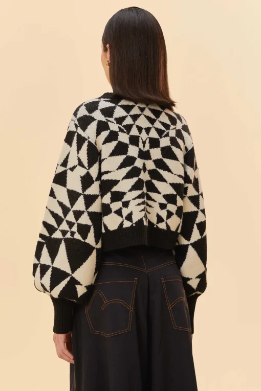  BLACK HEART DECO KNIT SWEATER