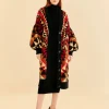  BLACK HEART DECO MAXI KNIT CARDIGAN